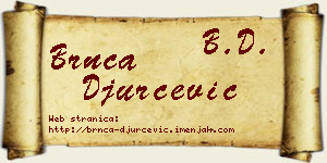 Brnča Đurčević vizit kartica